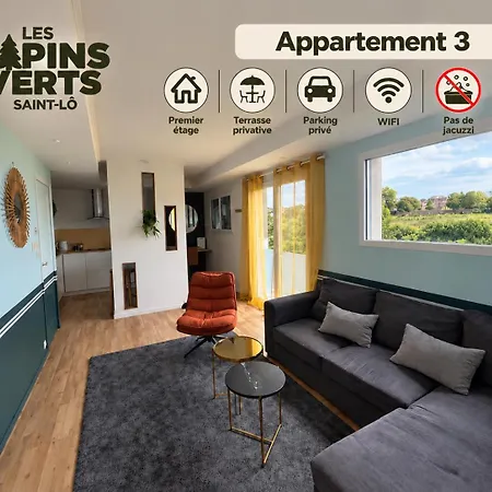 Aparthotel Les Sapins Verts Saint-Lo I Vue Sur Le Haras Et Proche Centre-Ville 4*